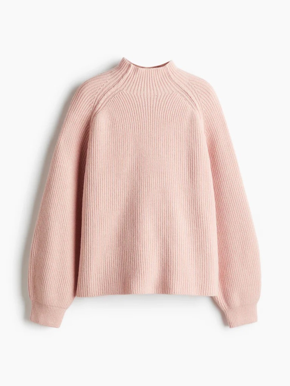 H&M NWT Soft Pink Rib-Knit chunky oversized Sweater
